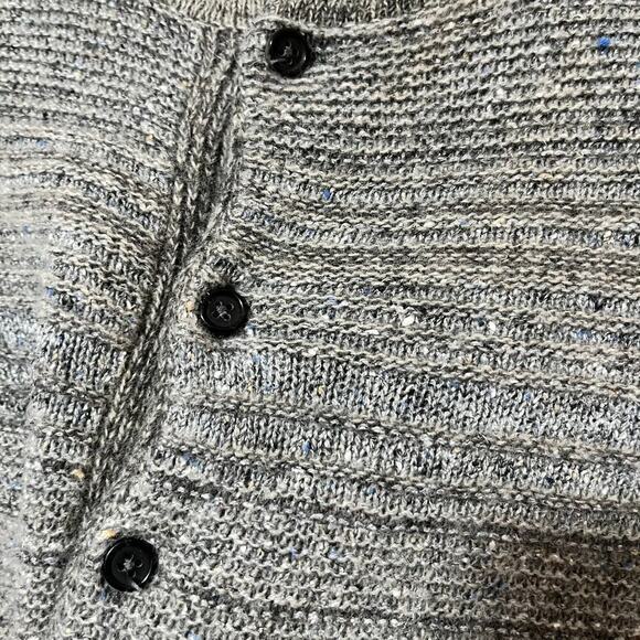 Billy Reid Men’s Textured Wool Blend Henley Sweater Size S Gray Made in Italy - Picture 7 of 12
